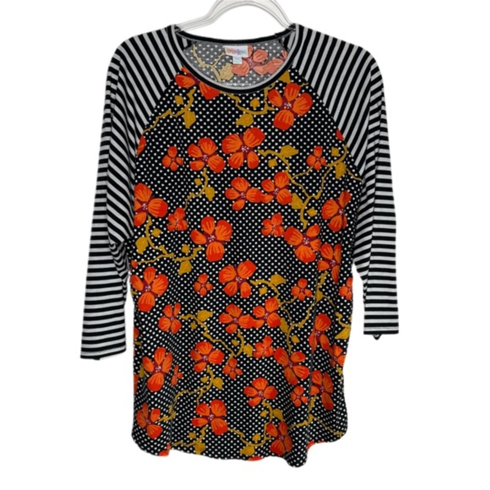 LuLaRoe Randy Blossoms and Dots 2XL